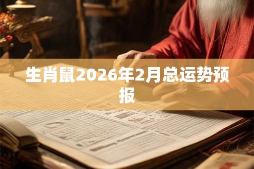 生肖鼠2026年2月总运势预报