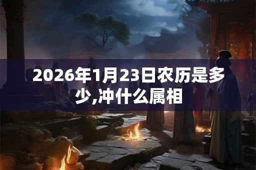 2026年1月23日农历是多少,冲什么属相 2026年1月23日农历是多少,冲什么属相