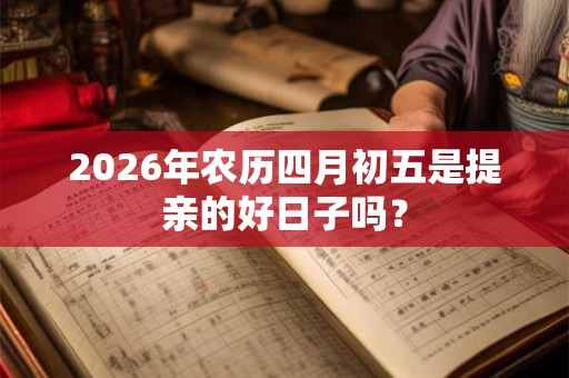 2026年农历四月初五是提亲的好日子吗？