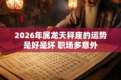 2026年属龙天秤座的运势是好是坏 职场多意外 2026年属龙天秤座的运势是好是坏 职场多意外