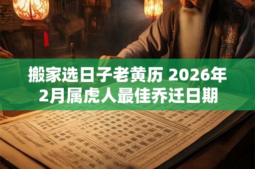 搬家选日子老黄历 2026年2月属虎人最佳乔迁日期