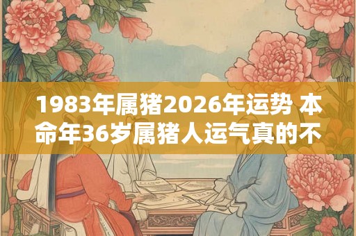 1983年属猪2026年运势 本命年36岁属猪人运气真的不好吗