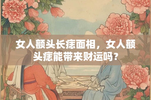 女人额头长痣面相，女人额头痣能带来财运吗？