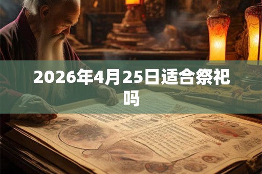 2026年4月25日适合祭祀吗