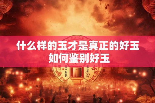什么样的玉才是真正的好玉 如何鉴别好玉