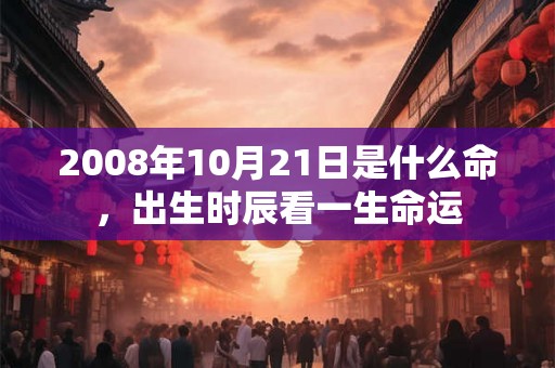 2008年10月21日是什么命，出生时辰看一生命运