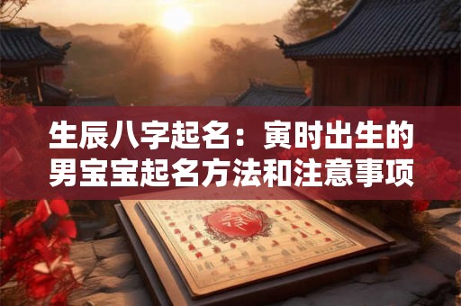 生辰八字起名：寅时出生的男宝宝起名方法和注意事项