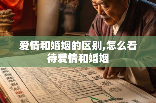 爱情和婚姻的区别,怎么看待爱情和婚姻