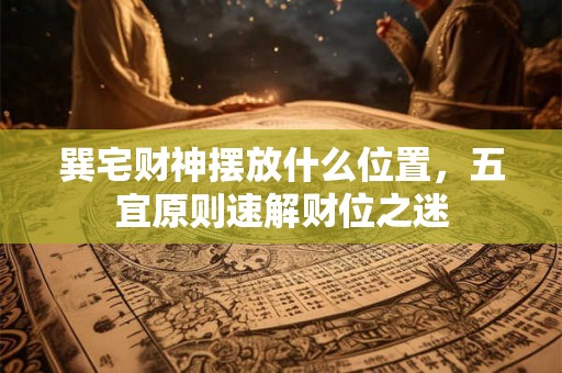 巽宅财神摆放什么位置，五宜原则速解财位之迷