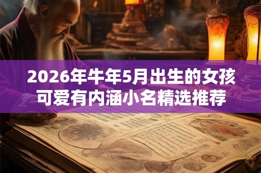 2026年牛年5月出生的女孩可爱有内涵小名精选推荐