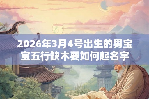 2026年3月4号出生的男宝宝五行缺木要如何起名字