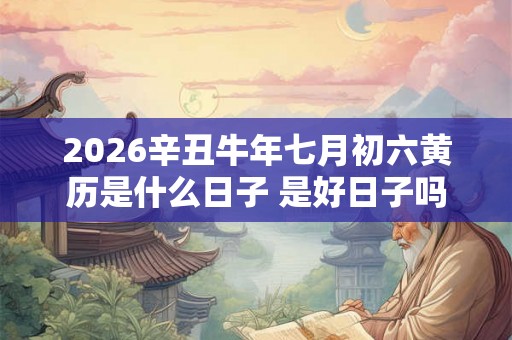 2026辛丑牛年七月初六黄历是什么日子 是好日子吗 2026辛丑牛年七月初六黄历是什么日子 是好日子吗