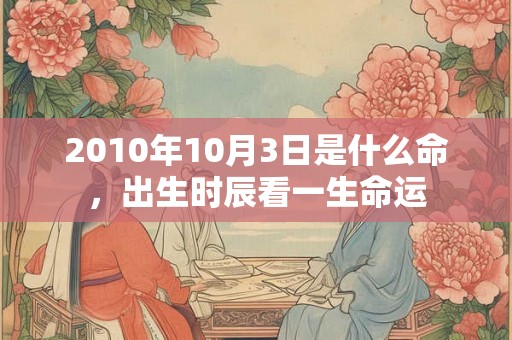2010年10月3日是什么命,出生时辰看一生命运 2010年10月3日是什么命,出生时辰看一生命运