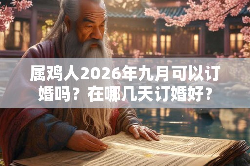属鸡人2026年九月可以订婚吗？在哪几天订婚好？