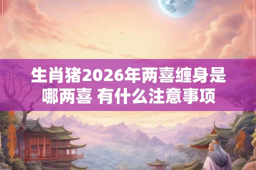 生肖猪2026年两喜缠身是哪两喜 有什么注意事项