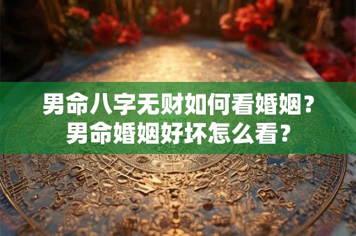 男命八字无财如何看婚姻？男命婚姻好坏怎么看？