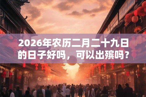 2026年农历二月二十九日的日子好吗,可以出殡吗? 2026年农历二月二十九日的日子好吗,可以出殡吗?