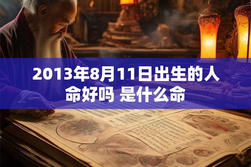 2013年8月11日出生的人命好吗 是什么命 2013年8月11日出生的人命好吗 是什么命