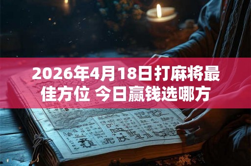2026年4月18日打麻将最佳方位 今日赢钱选哪方