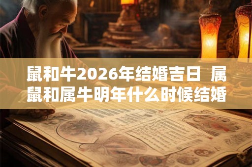 鼠和牛2026年结婚吉日  属鼠和属牛明年什么时候结婚最好
