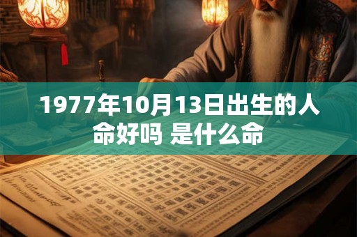 1977年10月13日出生的人命好吗 是什么命