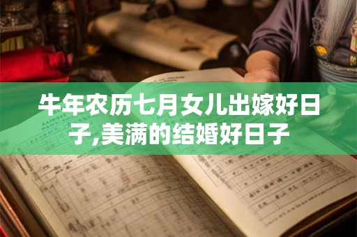 牛年农历七月女儿出嫁好日子,美满的结婚好日子