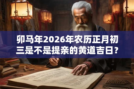 卯马年2026年农历正月初三是不是提亲的黄道吉日？