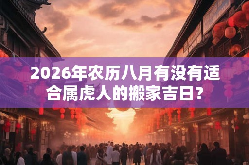 2026年农历八月有没有适合属虎人的搬家吉日? 2026年农历八月有没有适合属虎人的搬家吉日?