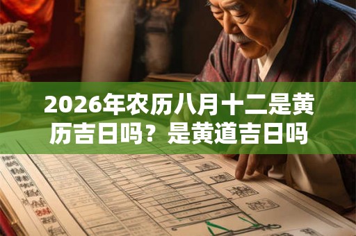 2026年农历八月十二是黄历吉日吗?是黄道吉日吗 2026年农历八月十二是黄历吉日吗?是黄道吉日吗