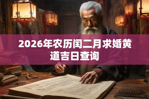 2026年农历闰二月求婚黄道吉日查询