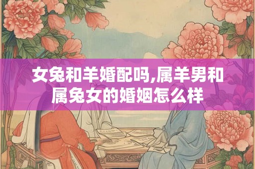 女兔和羊婚配吗,属羊男和属兔女的婚姻怎么样