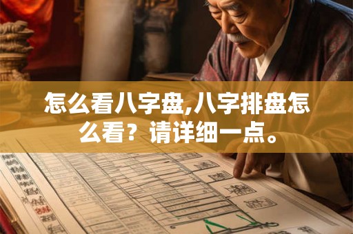 怎么看八字盘,八字排盘怎么看？请详细一点。