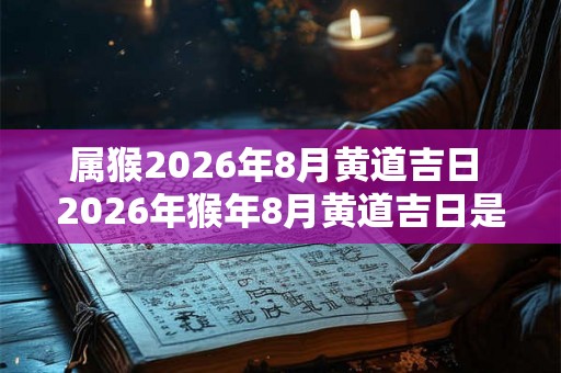 属猴2026年8月黄道吉日 2026年猴年8月黄道吉日是哪天 属猴2026年8月黄道吉日 2026年猴年8月黄道吉日是哪天