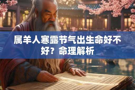 属羊人寒露节气出生命好不好?命理解析 属羊人寒露节气出生命好不好?命理解析
