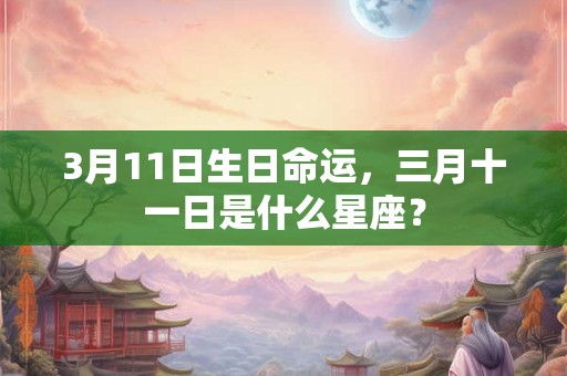 3月11日生日命运，三月十一日是什么星座？