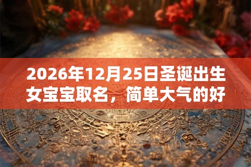 2026年12月25日圣诞出生女宝宝取名，简单大气的好名字