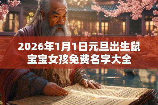 2026年1月1日元旦出生鼠宝宝女孩免费名字大全