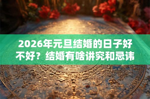 2026年元旦结婚的日子好不好？结婚有啥讲究和忌讳？