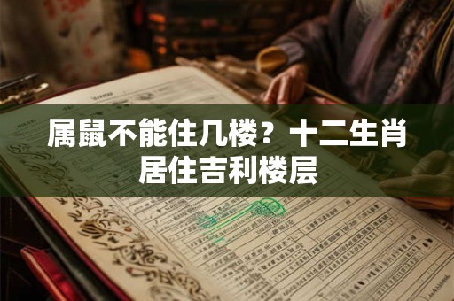 属鼠不能住几楼？十二生肖居住吉利楼层