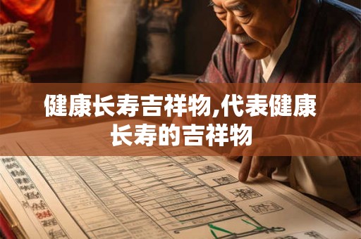 健康长寿吉祥物,代表健康长寿的吉祥物