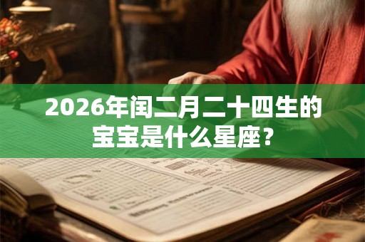 2026年闰二月二十四生的宝宝是什么星座？