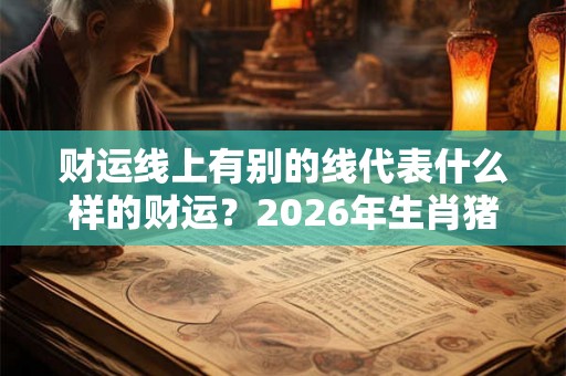 财运线上有别的线代表什么样的财运？2026年生肖猪财运分析