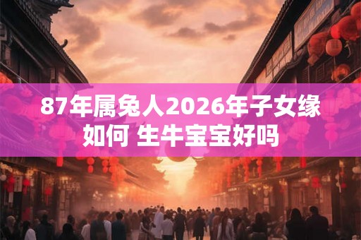 87年属兔人2026年子女缘如何 生牛宝宝好吗