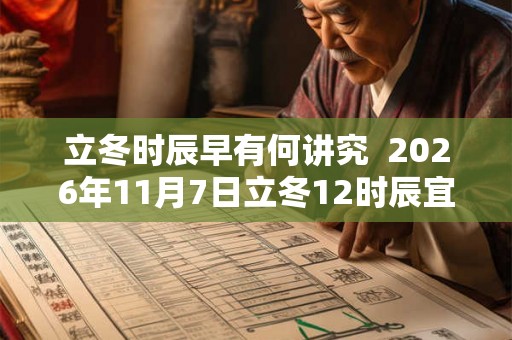 立冬时辰早有何讲究 2026年11月7日立冬12时辰宜忌 立冬时辰早有何讲究 2026年11月7日立冬12时辰宜忌