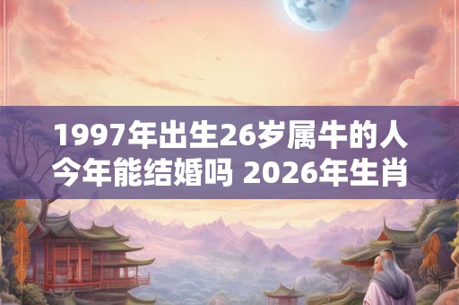 1997年出生26岁属牛的人今年能结婚吗 2026年生肖牛能结婚不