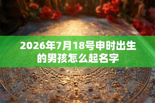 2026年7月18号申时出生的男孩怎么起名字 2026年7月18号申时出生的男孩怎么起名字