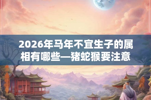 2026年马年不宜生子的属相有哪些—猪蛇猴要注意