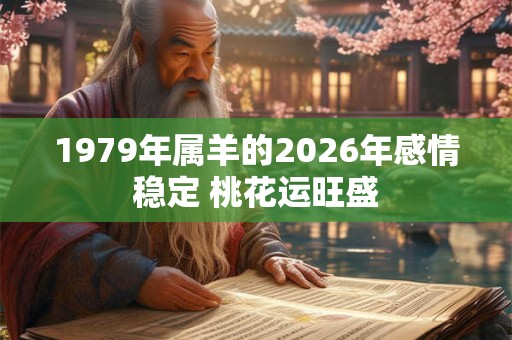 1979年属羊的2026年感情稳定 桃花运旺盛