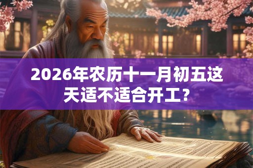2026年农历十一月初五这天适不适合开工？