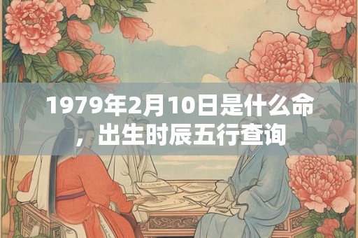 1979年2月10日是什么命，出生时辰五行查询